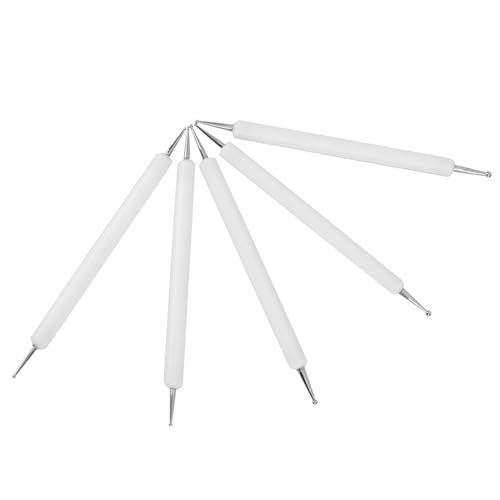 RIZGHWOY Künstlerisches Design Acrylton -Werkzeug für Skulpturen, 5pcs Punkte Tonstift für Kreatives Handwerk - Schwarz (WHITE) von RIZGHWOY