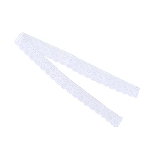RIZGHWOY Lace Ribbon Weiche Berührung Haltbar Wiederverwendbar für Kleidung DIY, Hochzeitsfeierdekoration, Stretch Schnürsenkel 20 Meter Baumwollfaden (WHITE) von RIZGHWOY