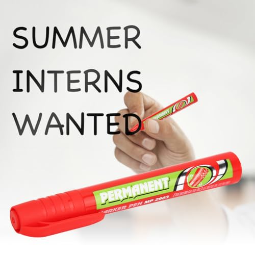 RIZGHWOY Langkapazität Whiteboard Stift Kee Resistant Marker Stift für Office -Schulmaterialien (Rot) von RIZGHWOY