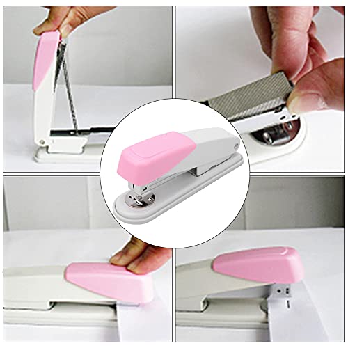 RIZGHWOY Metal Book Paper Hefter 20 Blatt Buchbindungsmaschine für Büroversorgungen 26/6 24/6 Nägel für Büroschule Klassenzimmer Grün Grün (PINK) von RIZGHWOY