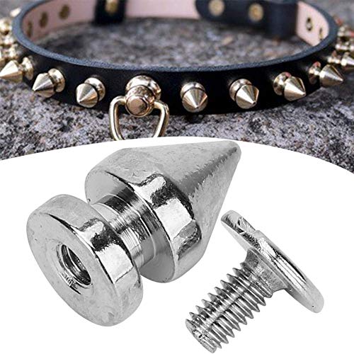 RIZGHWOY Metal Niet - -Spikes Langlebige Modedekoration für Jacken, Schuhe, 20 Prozent Gold/Silber/Waffenfarbe für Ledercraft Enthusiasten (8 * 13,5 mm Silber) von RIZGHWOY