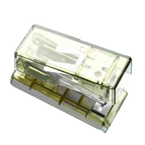 RIZGHWOY Mini Tragbarer Halbtransparenter Stahlkonstruktion Sparen Sie Bemühungen Büro -Desktop -Hefter für das Schulbüro, Kompaktes Design Ergonomischer Handbuch für Schreibtisch (GREEN) von RIZGHWOY