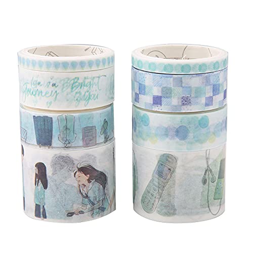 RIZGHWOY Multisize Girl Decoration Wandaufkleber Farbenfrohe Acht Rollen Hausaufkleber für Raumdekoration (#15) von RIZGHWOY