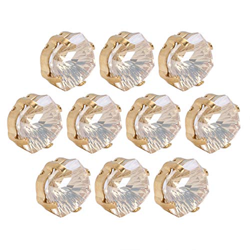 RIZGHWOY Nähen Klauen Diamant Hochübertragung Glasdekorationen für Party und Zuhause, 10 -mm -Kit für DIY Zubehör (Sekt) von RIZGHWOY