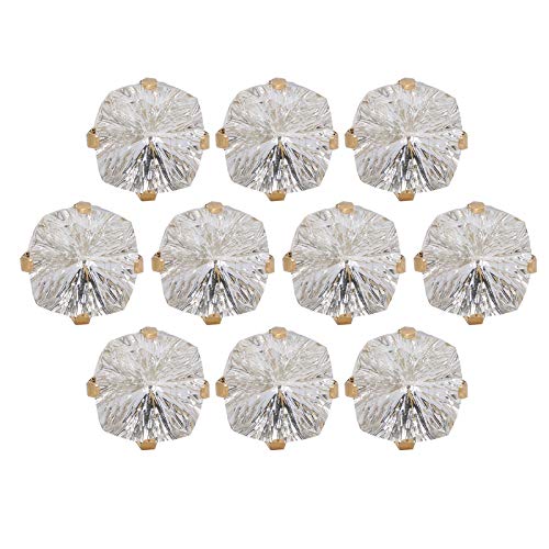 RIZGHWOY Nähen Klauen Diamant Hochübertragung Glasdekorationen für Party und Zuhause, 10 -mm -Kit für DIY Zubehör (WHITE) von RIZGHWOY