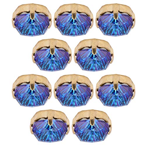 RIZGHWOY Nähen Klauen Diamant Hochübertragung Glasdekorationen für Party und Zuhause, 10 -mm -Kit für DIY Zubehör (blaues Licht) von RIZGHWOY
