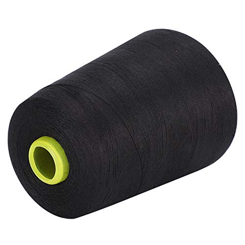 RIZGHWOY Nähmaschinenfaden Hochwertig 8000 Meter Polyester für Haushaltskleidungszubehör (BLACK) von RIZGHWOY