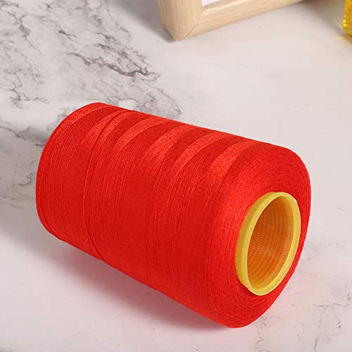 RIZGHWOY Nähmaschinenfaden Hochwertig 8000 Meter Polyester für Haushaltskleidungszubehör (Rot) von RIZGHWOY