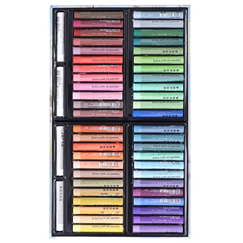 RIZGHWOY Ölpastell -Set Lebendige Farben Glattes Schreiben Starker Haftung für Künstler Gemischtöl, Wachs, Pigment 52pcs (8948MD) von RIZGHWOY