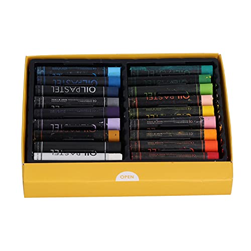 RIZGHWOY Ölpastelle Lebendige Zylindrische Ölmalerei Stock für Künstlerische Kreationen, 24 für Malerei, Zeichnen, Graffiti (18 Farben) von RIZGHWOY
