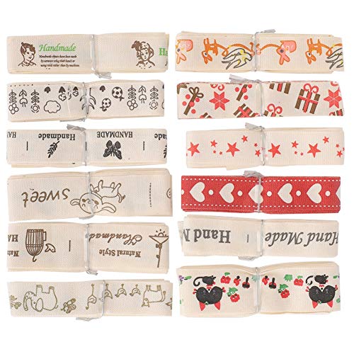 RIZGHWOY Polyester Baumwoll -Cartoon -Druckband für DIY Nähen Haarzubehör, 12 PCs Geschenkbekleidungszubehör für Hochzeitszeremonie und Geburtstagsfeier RIZGHWOY Polyester Baumwoll -Cartoon -Druckband für DIY Nähen Haarzubehör, 12 PCs Geschenkbekleidungszubehör für Hochzeitszeremonie und Geburtstagsfeier von RIZGHWOY