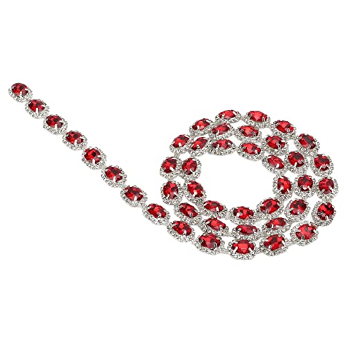 RIZGHWOY Rot - -Trimm Handgefertigter DIY Rand für Kleidung Halsketten Armbanddekoration, Glänzender Schöner Strassstreifen 1 Yard für Brautkleider, Möbel RIZGHWOY Rot - -Trimm Handgefertigter DIY Rand für Kleidung Halsketten Armbanddekoration, Glänzender Schöner Strassstreifen 1 Yard für Brautkleider, Möbel von RIZGHWOY