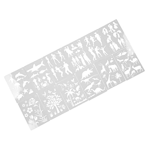 RIZGHWOY Schablonenscheiben Sicher Haltbar Leicht für DIY -Crafting Kids 12pcs Art -Schablonen für Malerei RIZGHWOY Schablonenscheiben Sicher Haltbar Leicht für DIY -Crafting Kids 12pcs Art -Schablonen für Malerei von RIZGHWOY
