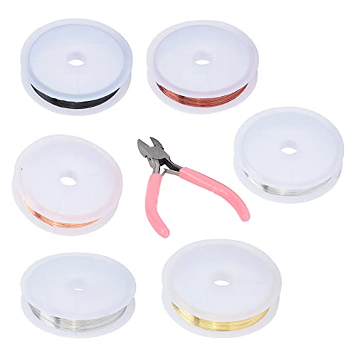RIZGHWOY Schmuckkabell -Perlen -Set Langlebige Messing mit 6 Brötchen und Miniplidern für DIY Handwerker Enthusiasten RIZGHWOY Schmuckkabell -Perlen -Set Langlebige Messing mit 6 Brötchen und Miniplidern für DIY Handwerker Enthusiasten von RIZGHWOY
