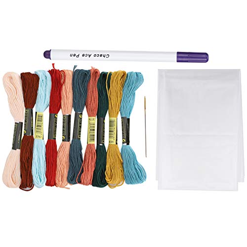 RIZGHWOY Set von Stickdrähten 10 Festes Wasserstich -Kit für Anfänger, Nähwerkzeuge für Freundschaftsarmbänder, Kinderhandwerk und Vorstellungen, Geeignet für Alle, Geeignet RIZGHWOY Set von Stickdrähten 10 Festes Wasserstich -Kit für Anfänger, Nähwerkzeuge für Freundschaftsarmbänder, Kinderhandwerk und Vorstellungen, Geeignet für Alle, Geeignet von RIZGHWOY