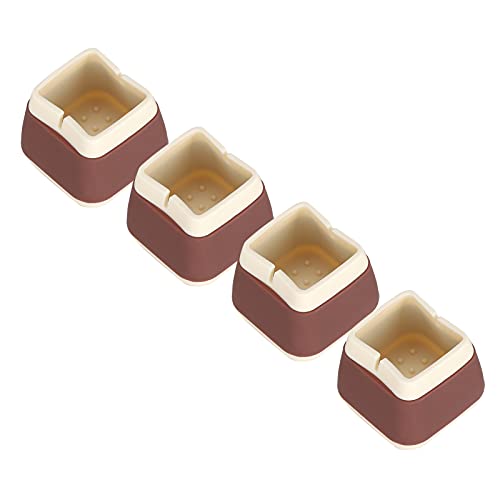 RIZGHWOY Silikon -Nicht -Slip Möbelschützer Langlebiger Stuhltisch Fußfußabdeckungskappen für Tische und Stühle, Dressing Tische 4pcs 1.3x1.5x1.5in (Kaffee) von RIZGHWOY