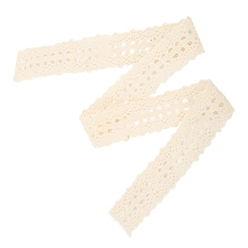 RIZGHWOY Spitzenausstattung Exquisites Weißes Band 20 Meter Langes Langlebiges Nähen für DIY -Projekt Geschenkverpackung Hochzeitsfeier Dekoration Baumwollmaterial (Beige) von RIZGHWOY