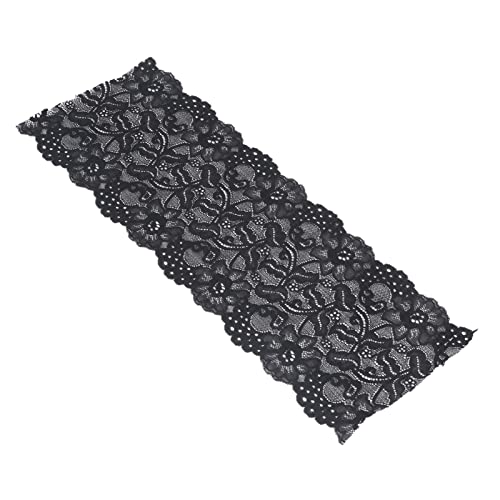 RIZGHWOY Spitzenbänder 10 Yards Elastizität Sicherer Gebrauch Fügen Sie Eleganz -Kleidungszubehör für Hochzeitsfeier Geburtstagdekoration Hinzu (BLACK) von RIZGHWOY