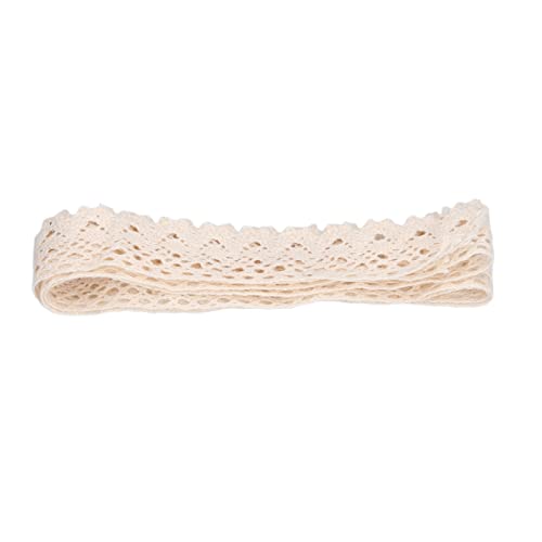 RIZGHWOY Spitzenbänder Elegantes Baumwollnetz 20 Yards Trimm für die Kleidung, Geschenkdekoration, weiß (Beige) von RIZGHWOY
