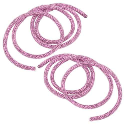 RIZGHWOY Sprudelnde Strasskleidung DIY -Nähdekoration Kleidung für Hochzeitskleid, Strassseil, Gurte für Kleider, 2pcs (6 mm rosa Netz, rosa Diamant) von RIZGHWOY