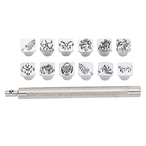 RIZGHWOY Stamping Punch Tool Strong Zinklegierung Leder Bastelschnitzer Stamper für Handwerksliebhaber, 12pcs Pflanzen Tiere Muster Stamper für -Lederhandwerksprojekte RIZGHWOY Stamping Punch Tool Strong Zinklegierung Leder Bastelschnitzer Stamper für Handwerksliebhaber, 12pcs Pflanzen Tiere Muster Stamper für -Lederhandwerksprojekte von RIZGHWOY