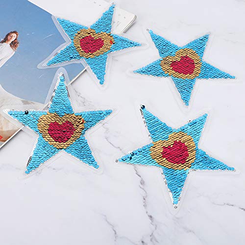 RIZGHWOY Sticked Patch Reversible Color Change Paillon Eisen auf Applique Craft für Kleidungszubehör, 5pcs Farbige Schmetterling Stoffaufkleber (#2) von RIZGHWOY
