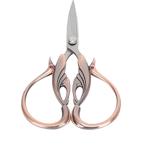 RIZGHWOY Swan -förmige Schere für DIY -Nähen, Retro Stil Stoff Schneidwerkzeug, Langlebiger Edelstahl, für Vintage Decor Collectors (Roségold) von RIZGHWOY
