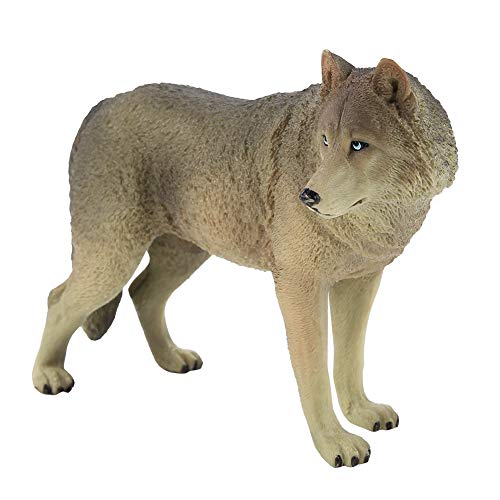 RIZGHWOY Tier Figur Wildlife Collection Model Ornament für Sicheres Haltbares Material (M-604 großer blauer männlicher Wolf) von RIZGHWOY