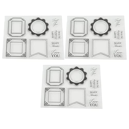 RIZGHWOY Transparente Dekorative Briefmarken für das Handwerk Wiederverwendbares Prägenstempel Set - 3 PCS Ideal für Scrapbooking und Kartenherstellung RIZGHWOY Transparente Dekorative Briefmarken für das Handwerk Wiederverwendbares Prägenstempel Set - 3 PCS Ideal für Scrapbooking und Kartenherstellung von RIZGHWOY