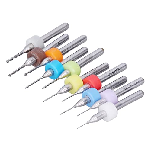 Schnellbohrungs -Mini -Bohrer Hohe Zähigkeit Wolfram Carbid Makro Bohrer für Industrie 10pcs PCB Farbe für Schmuck, Metallkünstler Mehrzweck Wolframstahl von RIZGHWOY