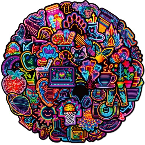 Aufkleber,50 Stück Graffiti Sticker Kinder Cool Neon Sticker Set Wasserfeste Vinyl Aufkleber Fahrrad Auto Laptop Skateboard Scrapbook Trinkflasche Koffer Kindergeburtstag Gastgeschenke Neon Party Deko Aufkleber,50 Stück Graffiti Sticker Kinder Cool Neon Sticker Set Wasserfeste Vinyl Aufkleber Fahrrad Auto Laptop Skateboard Scrapbook Trinkflasche Koffer Kindergeburtstag Gastgeschenke Neon Party Deko von RIZTGAE