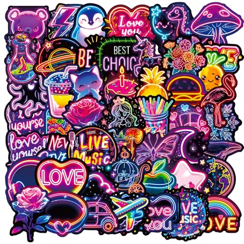 Aufkleber,50 Stück Graffiti Sticker Kinder Cool Neon Sticker Set Wasserfeste Vinyl Aufkleber Fahrrad Auto Laptop Skateboard Scrapbook Trinkflasche Koffer Kindergeburtstag Gastgeschenke Neon Party Deko Aufkleber,50 Stück Graffiti Sticker Kinder Cool Neon Sticker Set Wasserfeste Vinyl Aufkleber Fahrrad Auto Laptop Skateboard Scrapbook Trinkflasche Koffer Kindergeburtstag Gastgeschenke Neon Party Deko von RIZTGAE