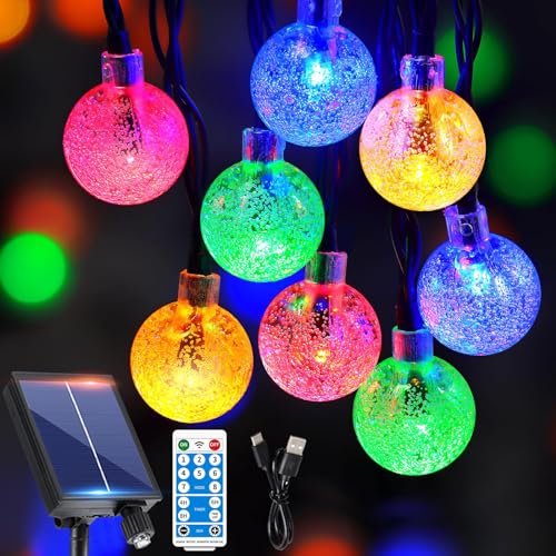 RJEDL Solar Lichterkette Aussen Bunt, 12M 60LED Lichterkette Außen Solar Wasserdicht Mit 8 Modi, Zeitsteuerung und Speicherfunktion, Solar Lichterkette Außen für Garten, Terrasse, Balkon, Partys RJEDL Solar Lichterkette Aussen Bunt, 12M 60LED Lichterkette Außen Solar Wasserdicht Mit 8 Modi, Zeitsteuerung und Speicherfunktion, Solar Lichterkette Außen für Garten, Terrasse, Balkon, Partys von RJEDL