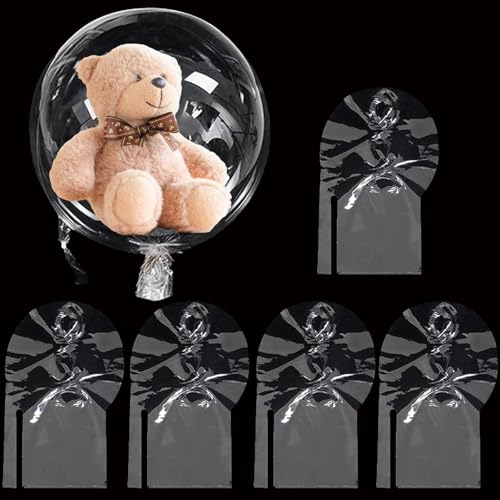 Bobo Luftballons, 5 Stück, 76,2 cm, transparente Luftballons für Party-Dekorationen, für einfaches Befüllen mit breiter Öffnung, perfekt für Geburtstage, Hochzeiten, Fotoshootings (PVC-Material, kein Bobo Luftballons, 5 Stück, 76,2 cm, transparente Luftballons für Party-Dekorationen, für einfaches Befüllen mit breiter Öffnung, perfekt für Geburtstage, Hochzeiten, Fotoshootings (PVC-Material, kein von RJFUJP