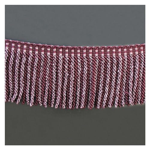 Fransenborte 6 m breit 7,5 cm Spitzenband Lange weiße Fransen -Trimm Quaste for DIY Lateinische Kleiderbühne Kleidung Vorhänge Nähzubehör Tassel (Color : Purple, Size : 6m) von RJXCYOO