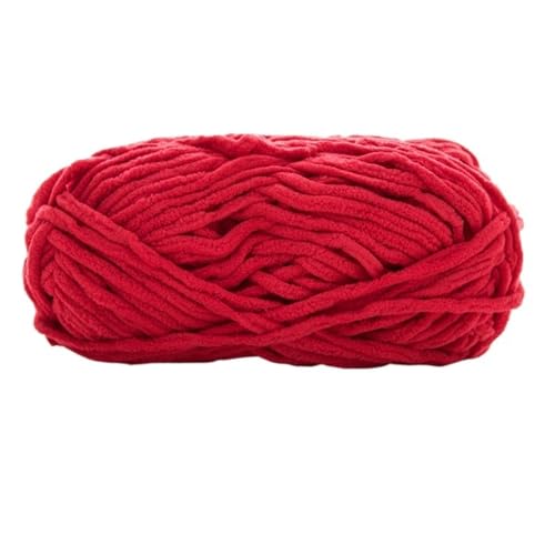 Wolle Zum HäKeln 100 g gemischtes dickes Samtgarn, bunte Fäden for Stricken, DIY-Wollgarn for Handstricken, Häkeln, Schal, weiches Baumwollgarn Samt-Garn (Color : 1pc 09 Red) von RJXCYOO