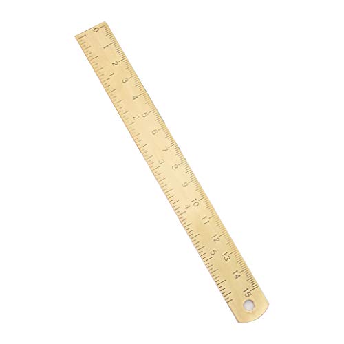RK-HYTQWR Vintage Messing Lineal Lesezeichen Etikett Lesezeichen Kartographie Malerei Messwerkzeug, 15 cm Messing kleines Lineal, Gold RK-HYTQWR Vintage Messing Lineal Lesezeichen Etikett Lesezeichen Kartographie Malerei Messwerkzeug, 15 cm Messing kleines Lineal, Gold von RK-HYTQWR