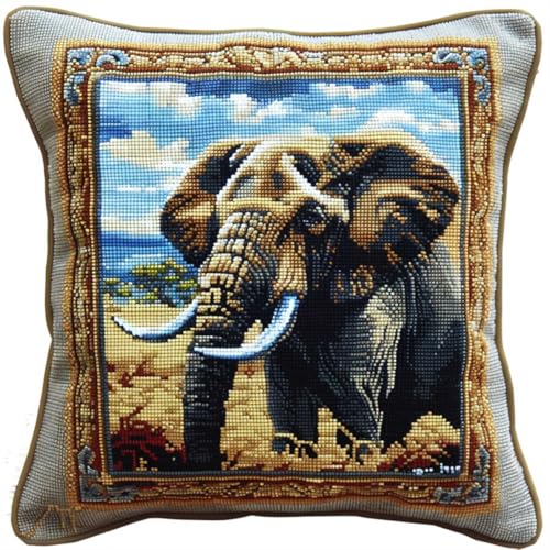 DIY knüpfen set anfänger Elefant Tier knüpfkissen mit vordruck Cartoon-Tiere DIY Wurfkissenbezug,Sofakissenbezug mit bedruckter Leinwand für Anfänger und Erwachsene mit vorgedrucktem Must 43x43cm DIY knüpfen set anfänger Elefant Tier knüpfkissen mit vordruck Cartoon-Tiere DIY Wurfkissenbezug,Sofakissenbezug mit bedruckter Leinwand für Anfänger und Erwachsene mit vorgedrucktem Must 43x43cm von RKFLGEW
