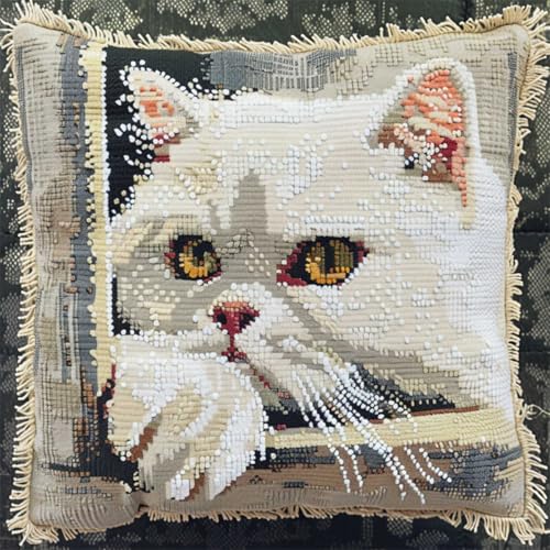 DIY knüpfen set anfänger Fantasie-Katze knüpfkissen mit vordruck Süße Tiere DIY Wurfkissenbezug,Sofakissenbezug mit bedruckter Leinwand für Anfänger und Erwachsene mit vorgedrucktem Muste 43x43cm DIY knüpfen set anfänger Fantasie-Katze knüpfkissen mit vordruck Süße Tiere DIY Wurfkissenbezug,Sofakissenbezug mit bedruckter Leinwand für Anfänger und Erwachsene mit vorgedrucktem Muste 43x43cm von RKFLGEW