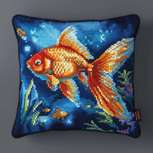 DIY knüpfen set anfänger Fische Tiere knüpfkissen mit vordruck Fantasiefisch Bezug Knüpfhaken-Kissenbezug,DIY-Kissenbezug-Set,Kissenbezug-Bastelsets für Erwachsene mit bedruckter Leinwan 43x43cm DIY knüpfen set anfänger Fische Tiere knüpfkissen mit vordruck Fantasiefisch Bezug Knüpfhaken-Kissenbezug,DIY-Kissenbezug-Set,Kissenbezug-Bastelsets für Erwachsene mit bedruckter Leinwan 43x43cm von RKFLGEW