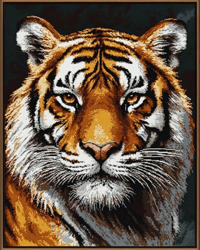 RKFLGEW 14CT Kreuzstich Set Vorgedruckt Fantasy Tiger Stickset Fierce Animals Kreuzstich Starterkit Für Erwachsene Diy Nadelspitzen-Sets Stickmuster 40x50cm RKFLGEW 14CT Kreuzstich Set Vorgedruckt Fantasy Tiger Stickset Fierce Animals Kreuzstich Starterkit Für Erwachsene Diy Nadelspitzen-Sets Stickmuster 40x50cm von RKFLGEW