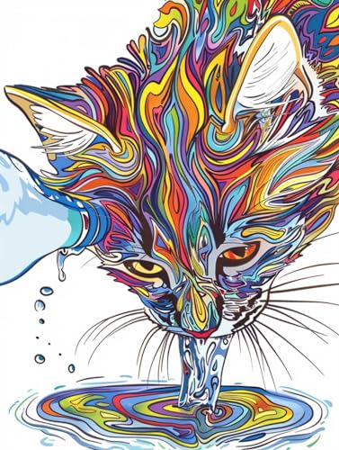 RKFLGEW 14CT Stickset Für Anfänger Farbe Katze Tier Nadelspitze Gezählt Kits Stickerei Kit Kunst Und Handwerk Für Home Decor 50x70CM RKFLGEW 14CT Stickset Für Anfänger Farbe Katze Tier Nadelspitze Gezählt Kits Stickerei Kit Kunst Und Handwerk Für Home Decor 50x70CM von RKFLGEW