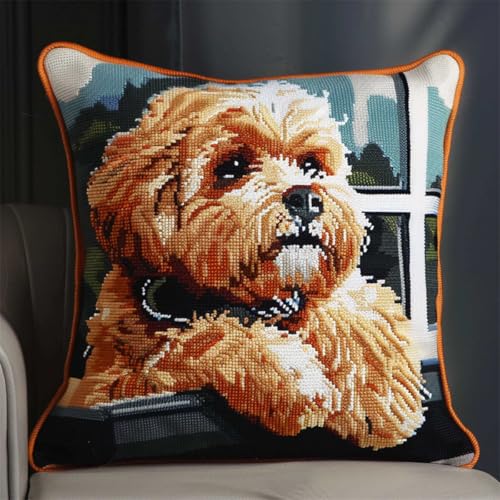 RKFLGEW DIY knüpfen set erwachsene Cartoon-Hund knüpfkissen set Süße Tiere DIY Wurfkissenbezug,Sofakissenbezug mit bedruckter Leinwand für Anfänger und Erwachsene mit vorgedrucktem Muster 43x43cm RKFLGEW DIY knüpfen set erwachsene Cartoon-Hund knüpfkissen set Süße Tiere DIY Wurfkissenbezug,Sofakissenbezug mit bedruckter Leinwand für Anfänger und Erwachsene mit vorgedrucktem Muster 43x43cm von RKFLGEW