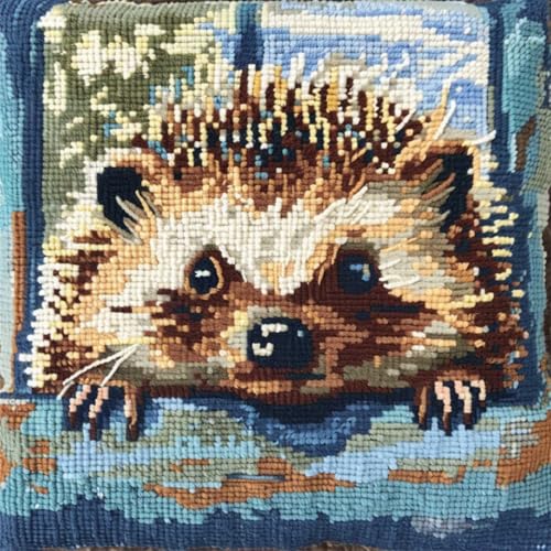 RKFLGEW DIY knüpfen set erwachsene Cartoon-Igel knüpfkissen set Fantasietiere Bezug Knüpfhaken-Kissenbezug,DIY-Kissenbezug-Set,Kissenbezug-Bastelsets für Erwachsene mit bedruckter Leinwand 43x43cm RKFLGEW DIY knüpfen set erwachsene Cartoon-Igel knüpfkissen set Fantasietiere Bezug Knüpfhaken-Kissenbezug,DIY-Kissenbezug-Set,Kissenbezug-Bastelsets für Erwachsene mit bedruckter Leinwand 43x43cm von RKFLGEW