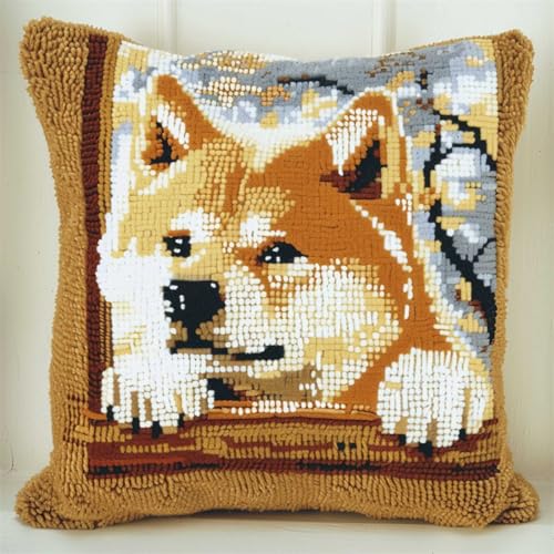 RKFLGEW DIY knüpfen set erwachsene Karikatur,Akita,Hund knüpfkissen Hund Tier Knüpfset für Kissen,DIY,handgefertigtes Kissen,Häkelgarn,Stickerei,Knüpfset für Kissenbezüge 43x43cm RKFLGEW DIY knüpfen set erwachsene Karikatur,Akita,Hund knüpfkissen Hund Tier Knüpfset für Kissen,DIY,handgefertigtes Kissen,Häkelgarn,Stickerei,Knüpfset für Kissenbezüge 43x43cm von RKFLGEW