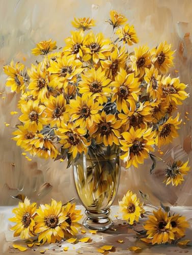 RKFLGEW Diy-Perlen Zum Sticken,Sonnenblumen In Einer Vase,Perlenstickerei-Set,Fantasieblumen-Stickerei-Set,Einfaches Kreuzstich-Set Für Erwachsene Und Anfänger 40x50cm RKFLGEW Diy-Perlen Zum Sticken,Sonnenblumen In Einer Vase,Perlenstickerei-Set,Fantasieblumen-Stickerei-Set,Einfaches Kreuzstich-Set Für Erwachsene Und Anfänger 40x50cm von RKFLGEW