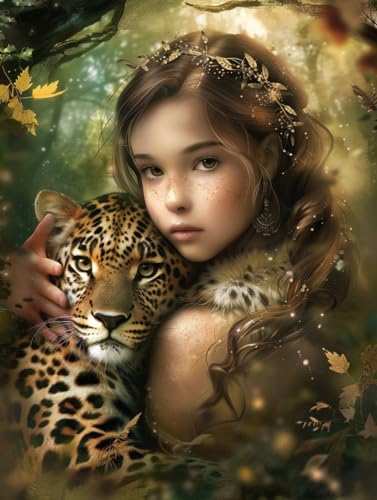 RKFLGEW Diy-Perlenstickerei-Set,Anime-Mädchen Und Leopard,Perlenstickerei-Set,Tier-Nadelspitze,Gobelin-Set,Perlenstich-Nadelhandwerksset,Perlen-Kreuzstich-Set 40x50cm RKFLGEW Diy-Perlenstickerei-Set,Anime-Mädchen Und Leopard,Perlenstickerei-Set,Tier-Nadelspitze,Gobelin-Set,Perlenstich-Nadelhandwerksset,Perlen-Kreuzstich-Set 40x50cm von RKFLGEW