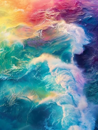 RKFLGEW Diy Stickperlen Bunte Wellen Perlenstickerei Set Fantasie Meereslandschaft Kreuzstich Gestempelte Sets Kreuzstich Stickset Handarbeit 40x50cm RKFLGEW Diy Stickperlen Bunte Wellen Perlenstickerei Set Fantasie Meereslandschaft Kreuzstich Gestempelte Sets Kreuzstich Stickset Handarbeit 40x50cm von RKFLGEW