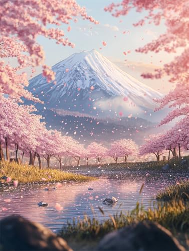RKFLGEW Diy Stickset Schneeberg Und Blütenbäume Perlenstickerei Set Fantasy Landschaft Nadelstich Kits Perlen Kreuzstich 3D Perlenmalerei Handarbeit 50x70cm RKFLGEW Diy Stickset Schneeberg Und Blütenbäume Perlenstickerei Set Fantasy Landschaft Nadelstich Kits Perlen Kreuzstich 3D Perlenmalerei Handarbeit 50x70cm von RKFLGEW