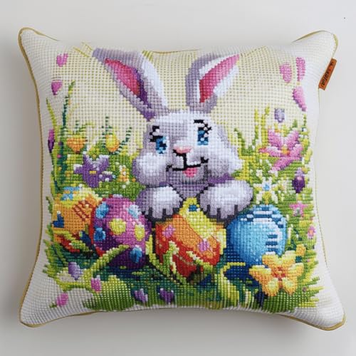 RKFLGEW Knüpfkissen-Set Mit Hasen- Und Ostereiern,Gestempeltes Kissen,Knüpfkissen-Set Mit Cartoon-Tieren,Diy-Kreuzstich-Sofakissenbezug Mit Knüpfwerkzeug,Passend Für Teenager Und Erwachsene,K 43x43cm RKFLGEW Knüpfkissen-Set Mit Hasen- Und Ostereiern,Gestempeltes Kissen,Knüpfkissen-Set Mit Cartoon-Tieren,Diy-Kreuzstich-Sofakissenbezug Mit Knüpfwerkzeug,Passend Für Teenager Und Erwachsene,K 43x43cm von RKFLGEW